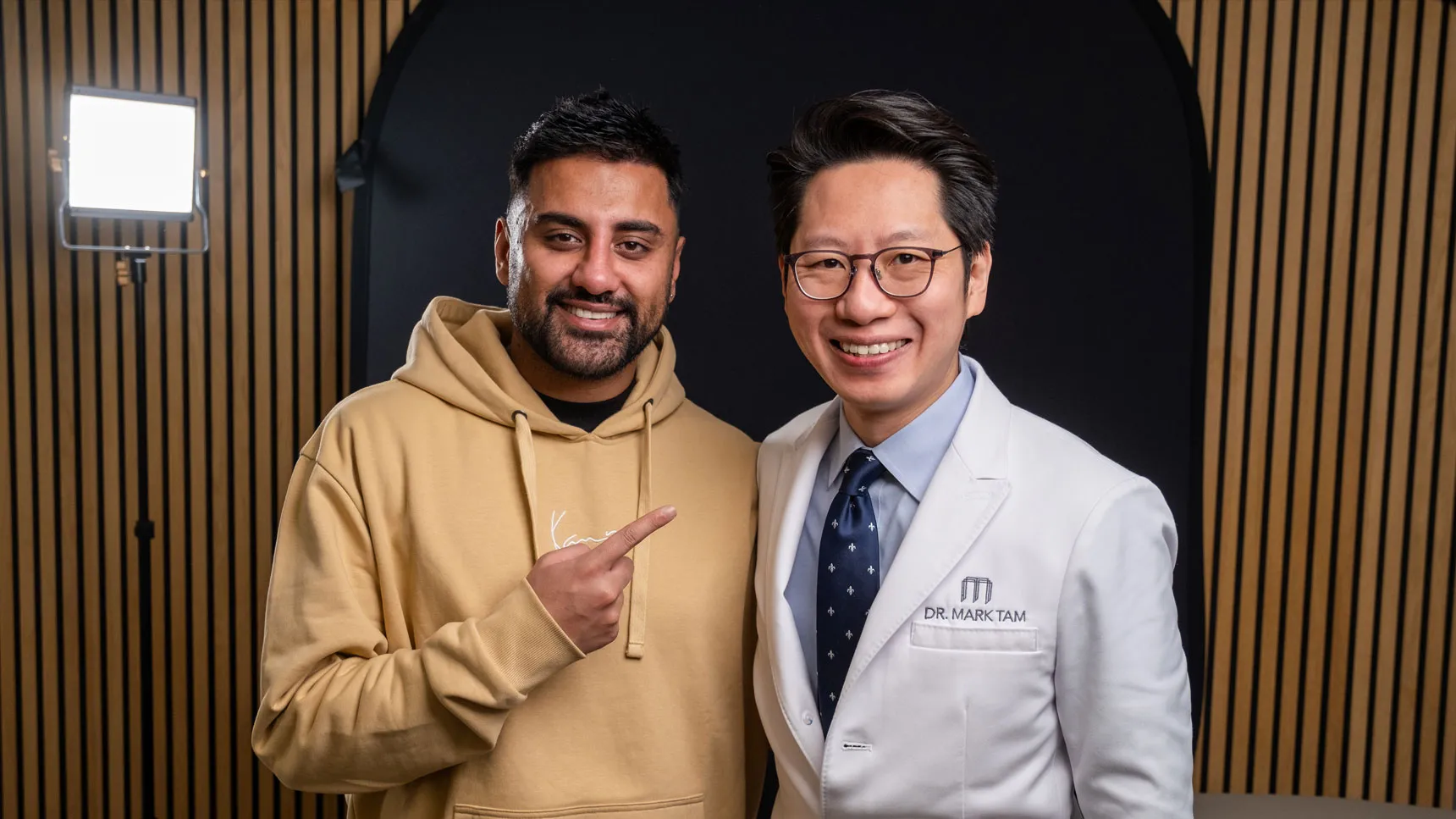 Image of Alex and Dr Mark Tam after the treatment